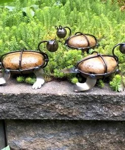 The Birdhouse Chick Rock Turtle Garden Sculptures Set/3