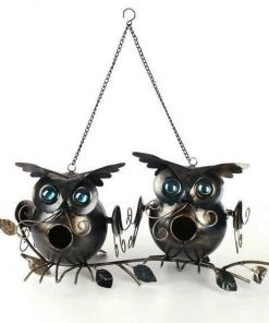 The Birdhouse Chick Two Owls On Branch Birdhouse