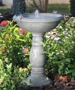 Smart Solar Staked & Pedestal Bird Baths Country Gardens Tall Solar Fountain Birdbath