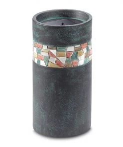 The Birdhouse Chick Mosaic Solar Bubbler Bird Bath