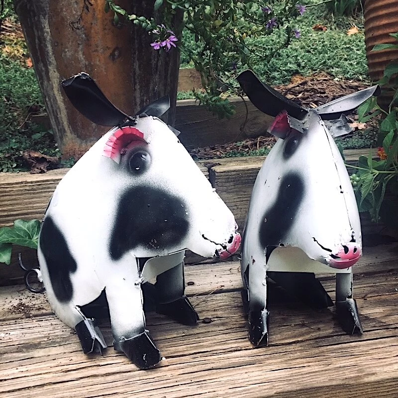 The Birdhouse Chick Spotted Pig Recycled Metal Yard Art Statuary & Sculpture 3 The Birdhouse Chick Spotted Pig Recycled Metal Yard Art Statuary & Sculpture