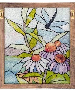 Evergreen Enetrprises Stained Glass Dragonfly Panel 9 Evergreen Enetrprises Stained Glass Dragonfly Panel