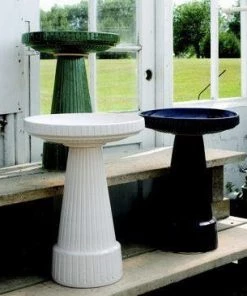 Burley Clay Staked & Pedestal Bird Baths Universal Pedestal Bird Bath