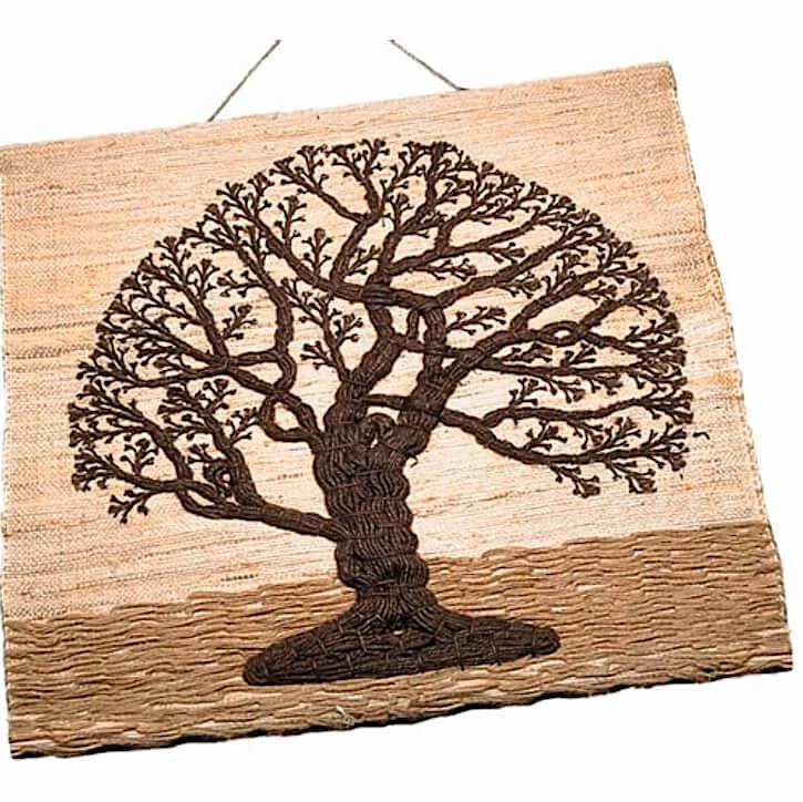 TTV Plaques, Stepping Stones & Wall Decor Jute Tree Of Life Wall Hanging 3 TTV Plaques, Stepping Stones & Wall Decor Jute Tree Of Life Wall Hanging
