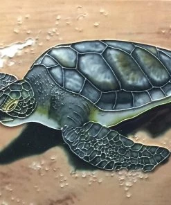 TileCraft Plaques, Stepping Stones & Wall Decor Sea Turtle Ceramic Tile