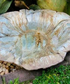 John Lamos Deck & Ground Bird Baths Large Ground Bird Bath- Organic Patina