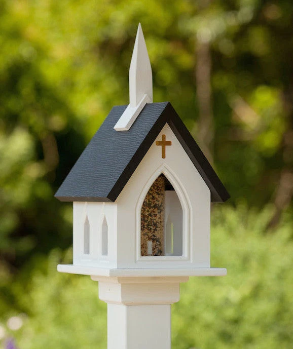 The Birdhouse Chick Church Bird Feeder Vinyl/PVC 3 The Birdhouse Chick Church Bird Feeder Vinyl/PVC