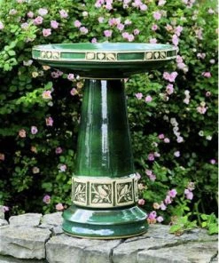 Burley Clay Zanesville Bird Bath With Locking Top- 2 Colors