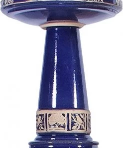 Burley Clay Zanesville Bird Bath With Locking Top- 2 Colors