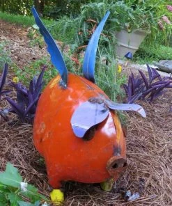 The Birdhouse Chick Statuary & Sculpture Large Flying Pig