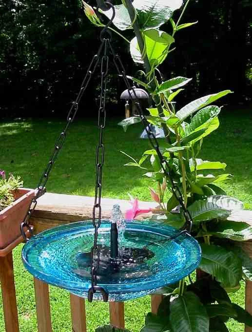The Birdhouse Chick Solar Bubbler Hanging Bird Bath- 2 Colors 4 The Birdhouse Chick Solar Bubbler Hanging Bird Bath- 2 Colors