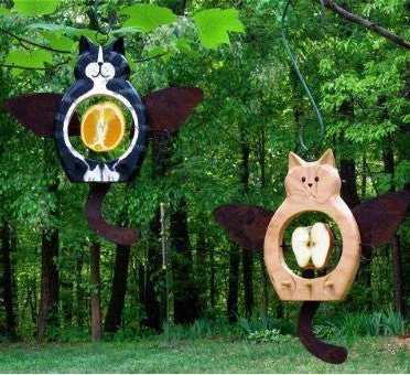 The Birdhouse Chick Unique Bird Feeders Angel Cats Fruit & Suet Feeder With Suet 3 The Birdhouse Chick Unique Bird Feeders Angel Cats Fruit & Suet Feeder With Suet