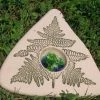 Amaranth Stoneware Butterfly Puddler Fern Design Butterflies
