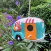 The Birdhouse Chick Unique Birdhouses Ceramic Camper Birdhouse 2 The Birdhouse Chick Unique Birdhouses Ceramic Camper Birdhouse
