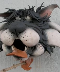 Doug Fey Tuxedo Cat Ceramic Birdhouse Unique Birdhouses