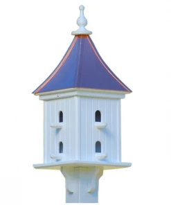 The Birdhouse Chick Copper Roof Birdhouse 28x12- 8 Perches Copper Roof Birdhouses
