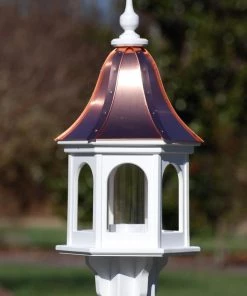 The Birdhouse Chick Copper Roof Bird Feeder Curved Slope - 28x12 Copper Roof Bird Feeders