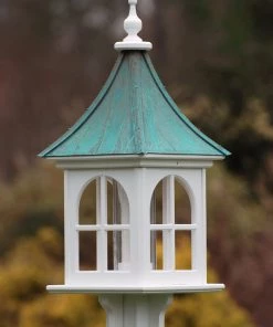 The Birdhouse Chick Copper Roof Bird Feeder Gentle Slope - 28x12