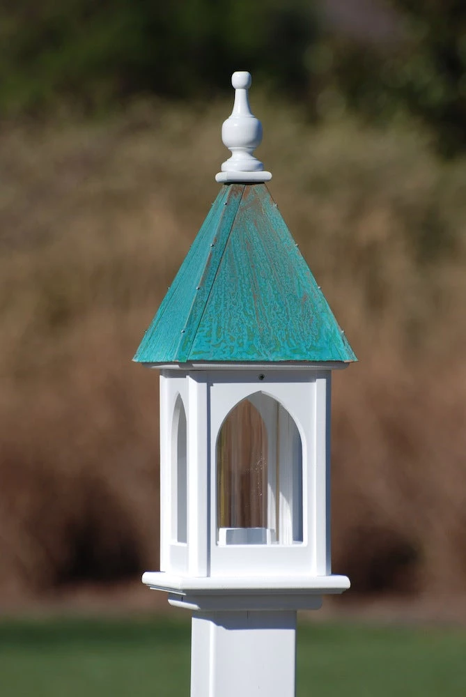 The Birdhouse Chick Copper Roof Bird Feeders Copper Roof Bird Feeder Large Opening - 28x8 4 The Birdhouse Chick Copper Roof Bird Feeders Copper Roof Bird Feeder Large Opening - 28x8