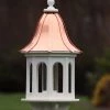 The Birdhouse Chick Copper Roof Bird Feeders Copper Roof Bird Feeder Multi-Sided Large Openings - 36x14