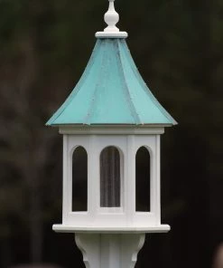 The Birdhouse Chick Copper Roof Bird Feeder Columns - 36x14 Copper Roof Bird Feeders