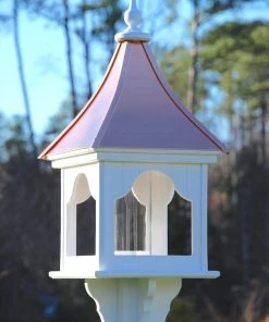 The Birdhouse Chick Copper Roof Bird Feeders Copper Roof Bird Feeder Square Gazebo - 36x14