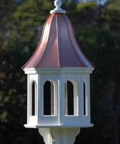 The Birdhouse Chick Copper Roof Bird Feeders Copper Roof Bird Feeder Gazebo Style - 42x16
