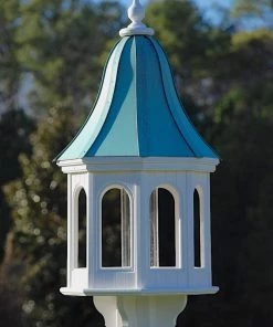 The Birdhouse Chick Copper Roof Bird Feeders Copper Roof Bird Feeder Gazebo Style - 42x16