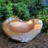 The Birdhouse Chick Copper & Teak Ground Bird Bath