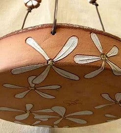 The Birdhouse Chick Daisy Ceramic Hanging Bird Bath Hanging Bird Baths