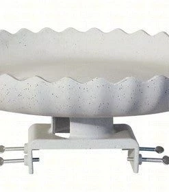 Farm Innovators Heated Deck Mount Bird Bath- Hidden Outlet Deck & Ground Bird Baths