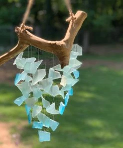 Garden Age Supply Driftwood & Sea Glass Wind Chime Wind Chimes 5 Garden Age Supply Driftwood & Sea Glass Wind Chime Wind Chimes