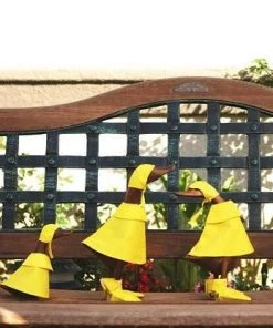 The Birdhouse Chick Puddle Ducks Teak Garden Sculpture 5 The Birdhouse Chick Puddle Ducks Teak Garden Sculpture