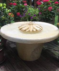 The Birdhouse Chick Bubbling Flower Birdbath Fountain 8 The Birdhouse Chick Bubbling Flower Birdbath Fountain