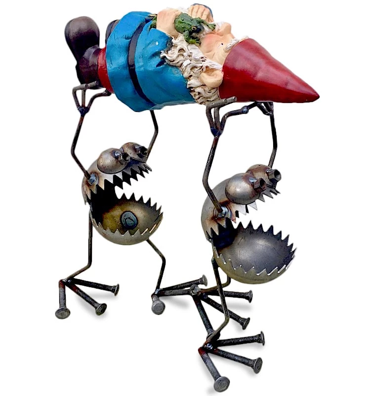 Sugar Post Gnome Go Home Statuary & Sculpture 3 Sugar Post Gnome Go Home Statuary & Sculpture