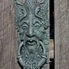 The Birdhouse Chick Green Man Cast Door Knocker-Gate Keeper Plaques, Stepping Stones & Wall Decor