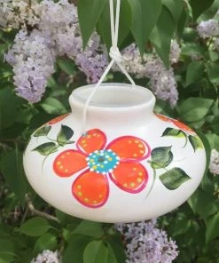 Lone Wolf Hummingbird Feeders Ceramic Blossom Hummingbird Feeder