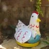 The Birdhouse Chick Hen With Eggs Metal Yard Art 2 The Birdhouse Chick Hen With Eggs Metal Yard Art