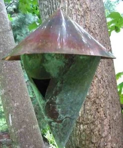 The Birdhouse Chick Unique Birdhouses Aged Copper Birdhouse