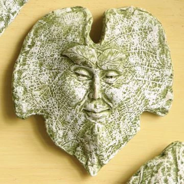 Ancient Graffiti Ceramic Leaf Spirits Plaque 5 Ancient Graffiti Ceramic Leaf Spirits Plaque