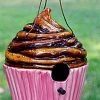 Popular Unique Birdhouses Ceramic Cupcake Birdhouse