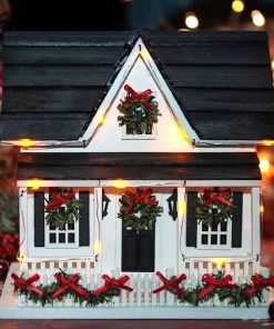 Home Bazaar Unique Birdhouses Lighted Holiday Birdhouse