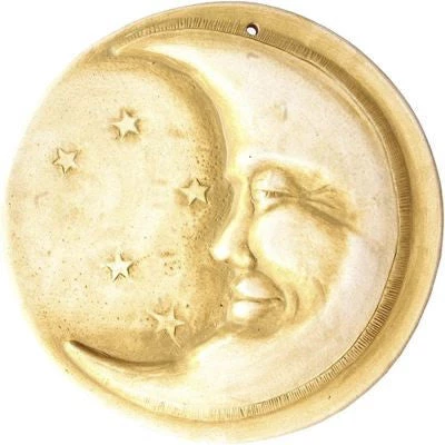 Burley Clay Moon Face Garden Plaque Statuary & Sculpture 3 Burley Clay Moon Face Garden Plaque Statuary & Sculpture