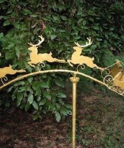 Red Carpet Studios Holiday Reindeer And Sleigh Garden Stake