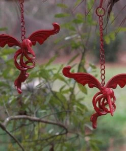 The Birdhouse Chick Iron Hummingbird Set- Red Or White