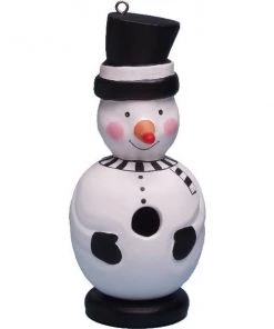 Bobbo Snowman Wooden Birdhouse