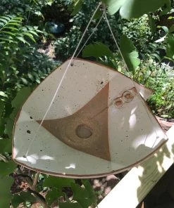 Anthony Stoneware Stoneware Hanging Bird Bath 10" Blue Or White