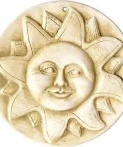 Burley Clay Sun Face Garden Plaque