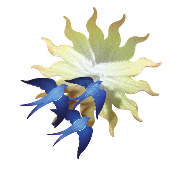 Cricket Forge Plaques, Stepping Stones & Wall Decor Swallows On Sunburst Wall Art 3 Cricket Forge Plaques, Stepping Stones & Wall Decor Swallows On Sunburst Wall Art