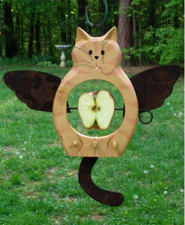 The Birdhouse Chick Unique Bird Feeders Angel Cats Fruit & Suet Feeder With Suet 4 The Birdhouse Chick Unique Bird Feeders Angel Cats Fruit & Suet Feeder With Suet